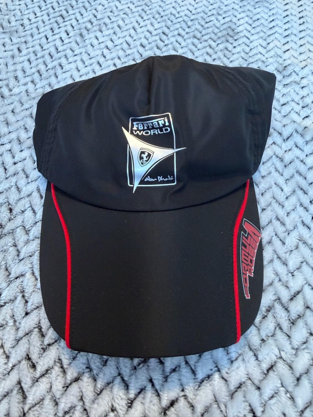 Ferrari World Black Hat with Red Accents